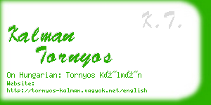 kalman tornyos business card